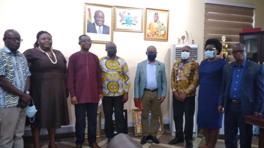 Picture: The Mayor of Kumasi (4th from left) with the VC (5th from left) together with other members for the meeting. 