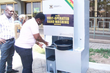 Kumasi Technical University Develops Foot-Operated Hand Washing Machine